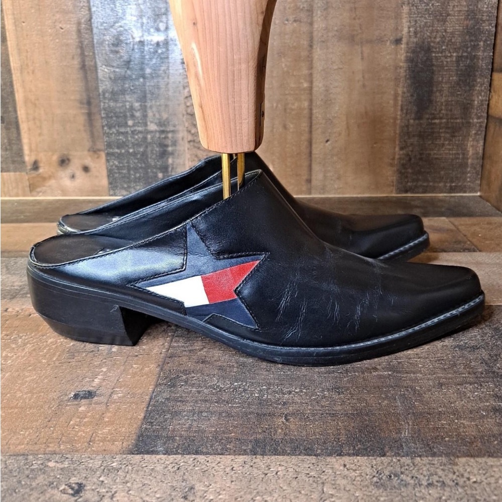 Vintage RARE Black Clogs Mules Star by Tommy Hilfiger Women's US 6.5M